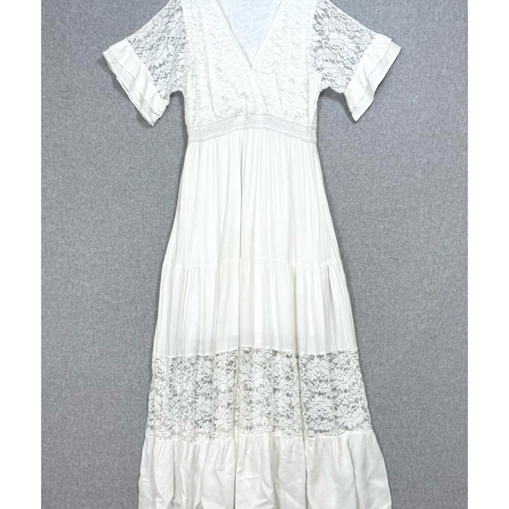 Simplee Apparel White Lace Maxi Dress - Picture 2 of 16